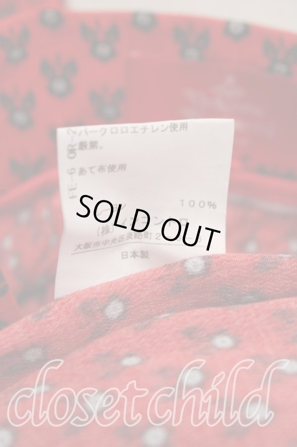 画像5: ヴィヴィアンウエストウッド 中古 / 総柄ワイドプリーツパンツ M 赤×黒  H-26-05-17-009-pa-OD-ZH (5)