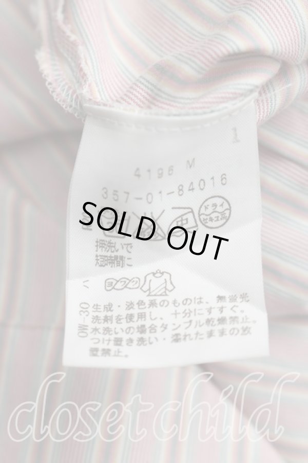 画像4: ヴィヴィアンウエストウッド 中古 / ストライプタイフロントシャツ 2（9号相当） ピンク  H-26-05-17-013-bl-OD-ZH (4)