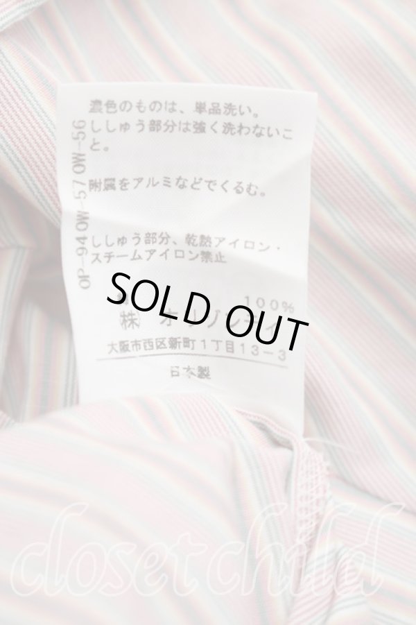 画像5: ヴィヴィアンウエストウッド 中古 / ストライプタイフロントシャツ 2（9号相当） ピンク  H-26-05-17-013-bl-OD-ZH (5)