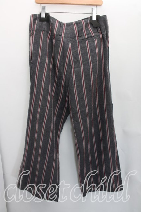 画像2: ヴィヴィアンウエストウッド 中古 / ストライプカンガルーパンツ 2（9号相当） 灰  H-26-05-24-018-pa-OD-ZH (2)
