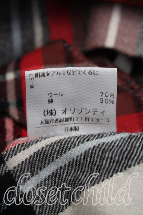 画像5: ヴィヴィアンウエストウッド 中古 / タータンチェックイレギュラースカート 1（7号相当） 生成ｘ赤  H-26-05-24-027-sk-OD-ZH (5)