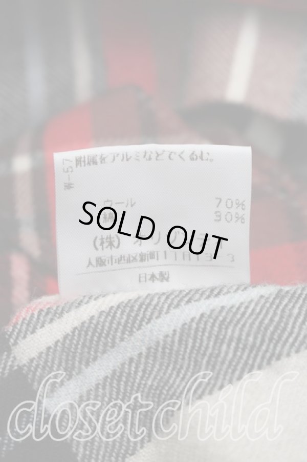 画像5: ヴィヴィアンウエストウッド 中古 / タータンチェックイレギュラースカート 1（7号相当） 生成ｘ赤  H-26-05-24-027-sk-OD-ZH (5)