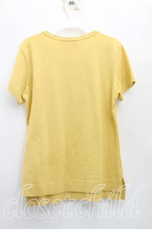 画像2: ヴィヴィアンウエストウッド 中古 / 単色オーブ刺繍Tシャツ 02（9号相当） 黄色  H-26-05-24-045-ts-OD-ZH (2)
