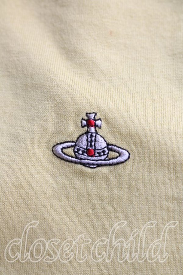 画像6: ヴィヴィアンウエストウッド 中古 / 単色オーブ刺繍Tシャツ 02（9号相当） 黄色  H-26-05-24-045-ts-OD-ZH (6)