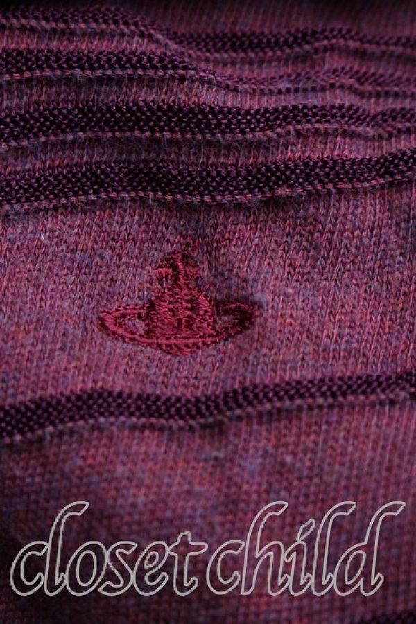 画像6: ヴィヴィアンウエストウッド 中古 / 単色オーブ刺繍ボーダーサマーニットワンピース 2（9号相当） ピンク  H-26-05-24-005-op-OD-ZH (6)