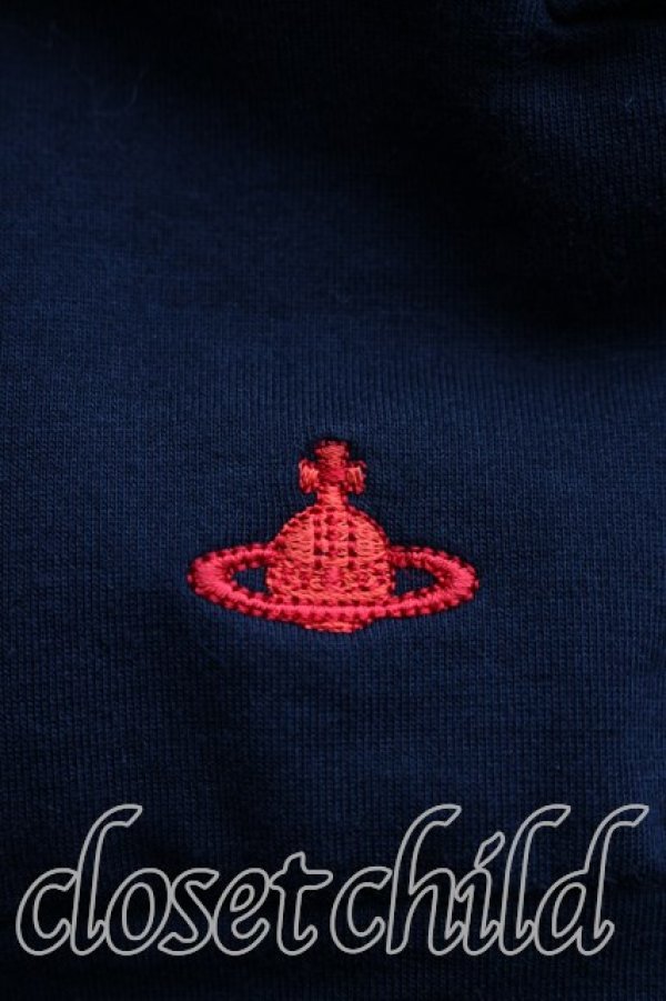 画像6: ヴィヴィアンウエストウッド 中古 / 単色オーブ刺繍アシメフロントジップ 2（9号相当） 紺  H-26-05-24-066-to-OD-ZH (6)