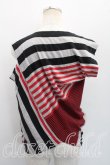画像2: ヴィヴィアンウエストウッド 中古 / ランダムストライプカットソー 2（9号相当） 灰ｘ赤  H-26-05-24-070-to-OD-ZH (2)