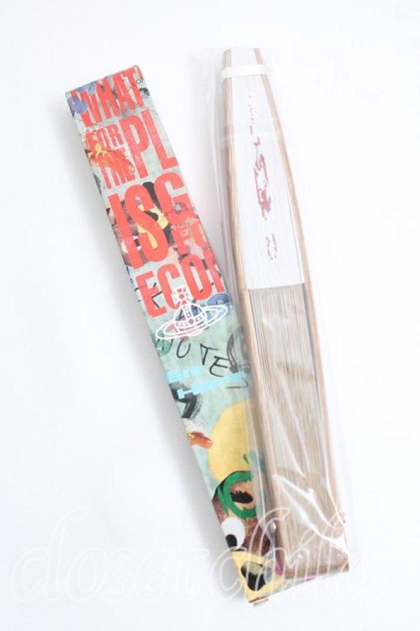 画像2: ヴィヴィアンウエストウッド 中古 / THE BIG ONE扇子  赤  H-26-05-24-089-gd-OD-ZH (2)
