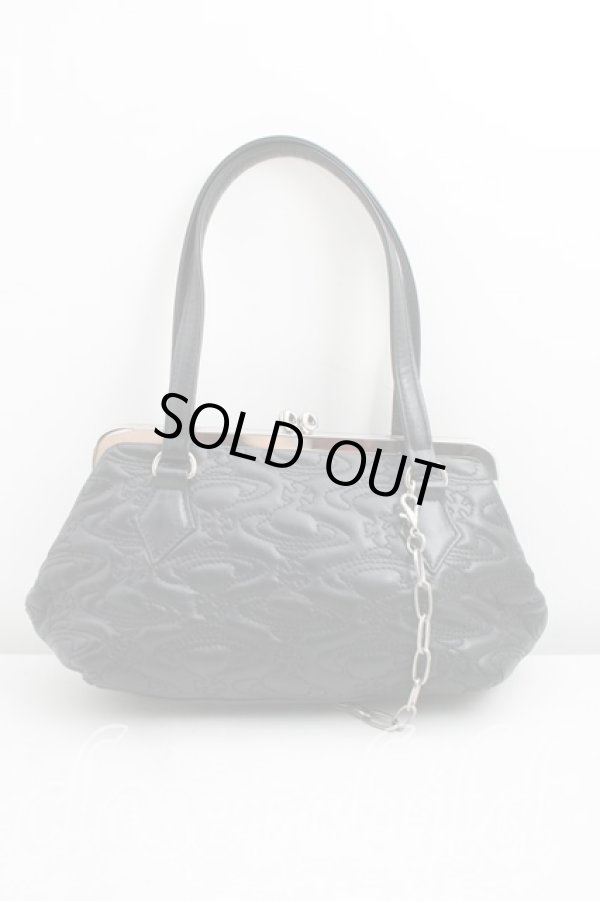 画像2: ヴィヴィアンウエストウッド 中古 / SAFETYPIN　hand bag  黒  H-26-05-24-094-ba-OD-ZH (2)