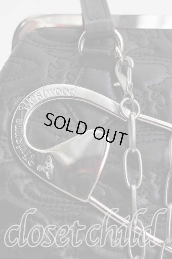 画像5: ヴィヴィアンウエストウッド 中古 / SAFETYPIN　hand bag  黒  H-26-05-24-094-ba-OD-ZH (5)