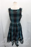 画像2: ヴィヴィアンウエストウッド 中古 / シャンタンブロックチェックドレス 2（9号相当） 緑  H-26-05-24-010-op-OD-ZH (2)