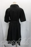 画像2: ヴィヴィアンウエストウッド 中古 / アシンメトリーシャツワンピース 01（7号相当） 黒  H-26-05-24-012-op-OD-ZH (2)