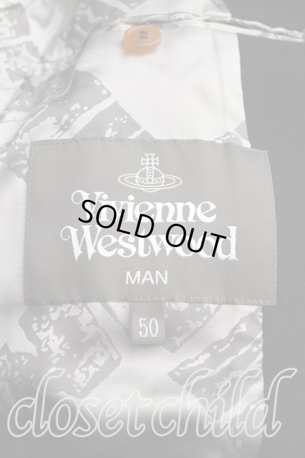 画像3: ヴィヴィアンウエストウッド MAN 中古 / ミントカラーコート 50（メンズXL相当） 黒  H-26-05-24-014-co-OD-ZH (3)
