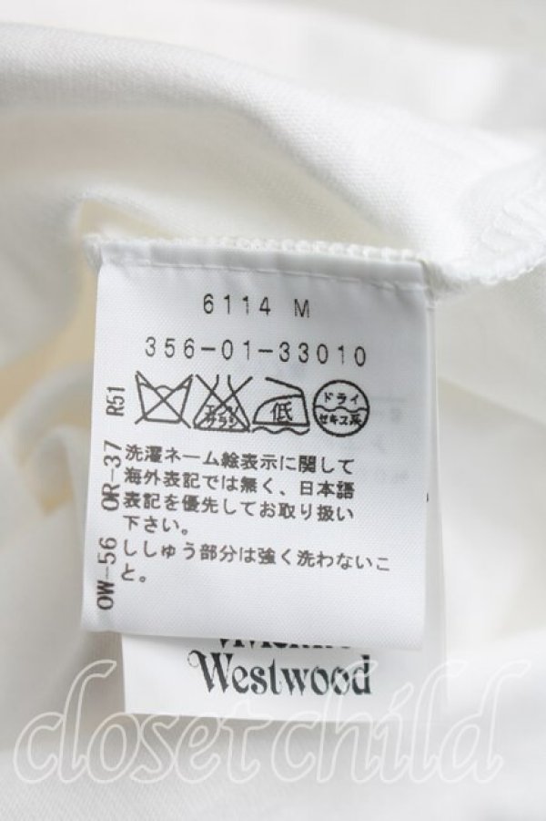 画像4: ヴィヴィアンウエストウッド 中古 / カラーオーブ刺繍Tシャツ L 白  H-26-05-31-022-ts-OD-ZH (4)