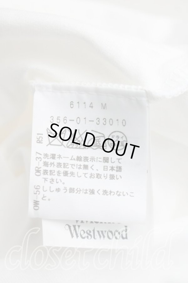 画像4: ヴィヴィアンウエストウッド 中古 / カラーオーブ刺繍Tシャツ L 白  H-26-05-31-022-ts-OD-ZH (4)