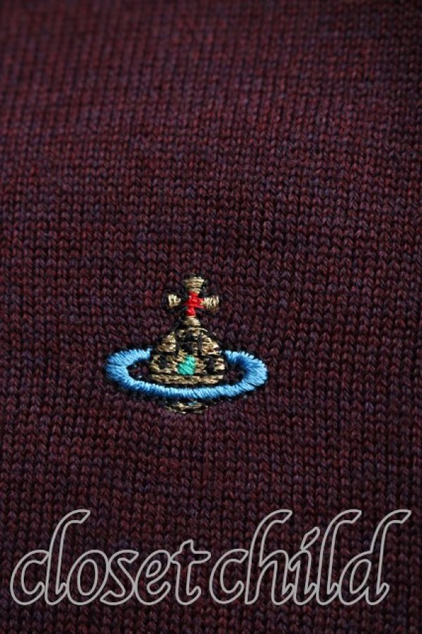 画像5: ヴィヴィアンウエストウッド 中古 / カラーオーブ刺繍カーディガン XS 茶  H-26-05-31-031-to-OD-ZH (5)