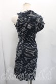 画像2: ANGLOMANIA 中古 / ボーダーノースリーブワンピース S 紺ｘ黒  H-26-05-31-004-op-OD-ZH (2)