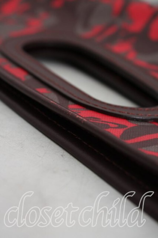 画像7: ヴィヴィアンウエストウッド MAN 中古 / WATER ORBカモフラージュメンズ2WAYクラッチバッグ  赤ｘ茶  H-26-05-31-037-ba-OD-ZH (7)