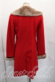画像2: ヴィヴィアンウエストウッド 中古 / ファー付キコート 2（9号相当） 赤  H-26-05-31-009-co-OD-ZH (2)