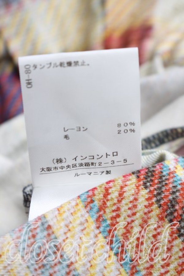 画像5: ANGLOMANIA 中古 / Hope　Skirt 38（7号相当） 白ｘ赤ｘ青  H-26-06-07-018-sk-OD-ZH (5)