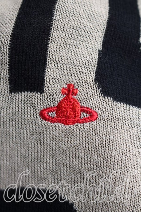 画像6: ヴィヴィアンウエストウッド 中古 / 単色オーブ刺繍カーディガン 2（9号相当） 茶ｘ黒  H-26-06-07-025-to-OD-ZH (6)