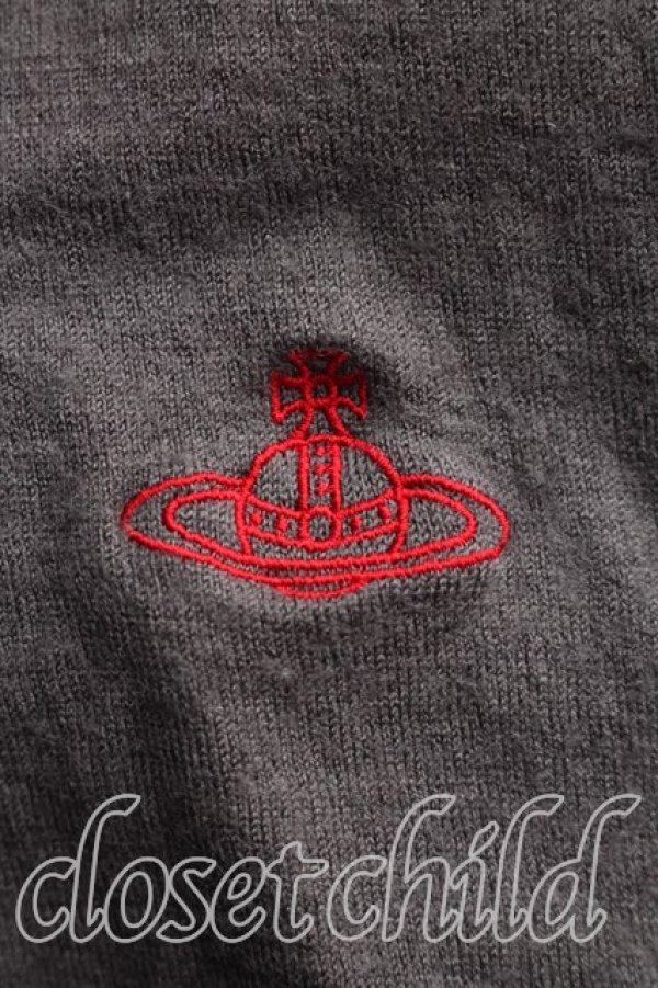 画像6: ヴィヴィアンウエストウッド 中古 / ラインオーブ刺繍フーディカットソー 00（ワンサイズ） 灰  H-26-06-07-030-to-OD-ZH (6)