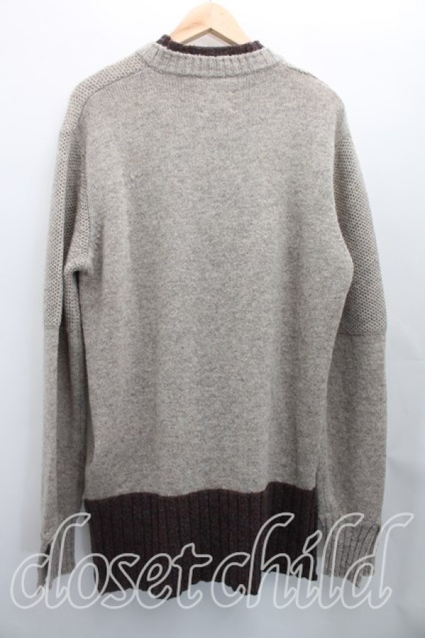 画像2: ANGLOMANIA 中古 / レイヤードニット L 茶  H-26-06-07-039-to-OD-ZH (2)