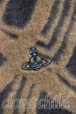 画像4: ヴィヴィアンウエストウッド MAN 中古 / オーブ刺繍スヌード  茶ｘ灰  H-26-06-07-046-gd-OD-ZH (4)