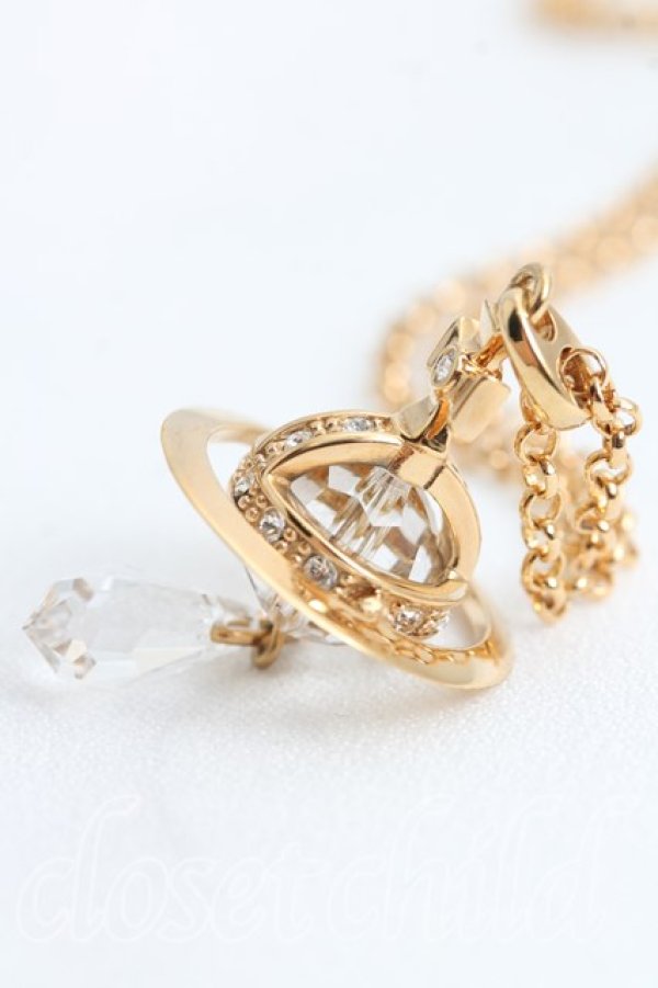 画像3: ヴィヴィアンウエストウッド 中古 / Crystal Dropタイニーペンダント  ゴールド  H-26-06-07-059-nl-OD-ZH (3)