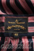 画像3: ANGLOMANIA 中古 / ストライプワイドパンツ 40（9号相当） 赤ｘ黒  H-26-06-07-007-pa-OD-ZH (3)