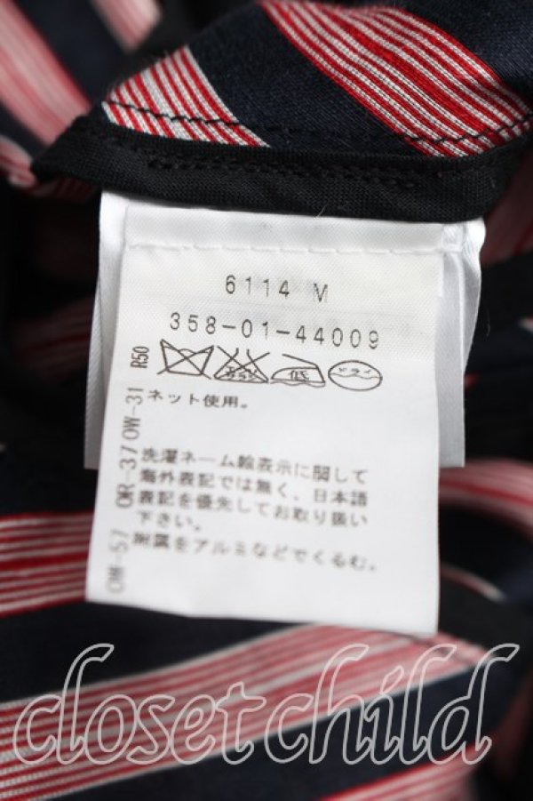 画像4: ANGLOMANIA 中古 / ストライプ3Bジャケット 42（11号相当） 赤ｘ黒  H-26-06-07-001-jc-OD-ZH (4)