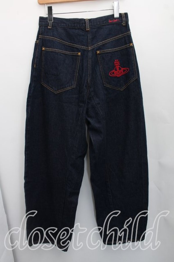 画像2: ヴィヴィアンウエストウッド 中古 / オーガニックデニムボーイズトライウザーズ 02(9号相当) 紺  H-26-06-07-008-pa-OD-ZH (2)