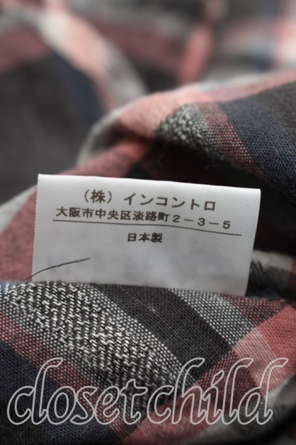 画像5: ヴィヴィアンウエストウッド 中古 / タータンチェックフリルカラーシャツ M ピンクｘグレー  H-26-06-07-013-bl-OD-ZH (5)