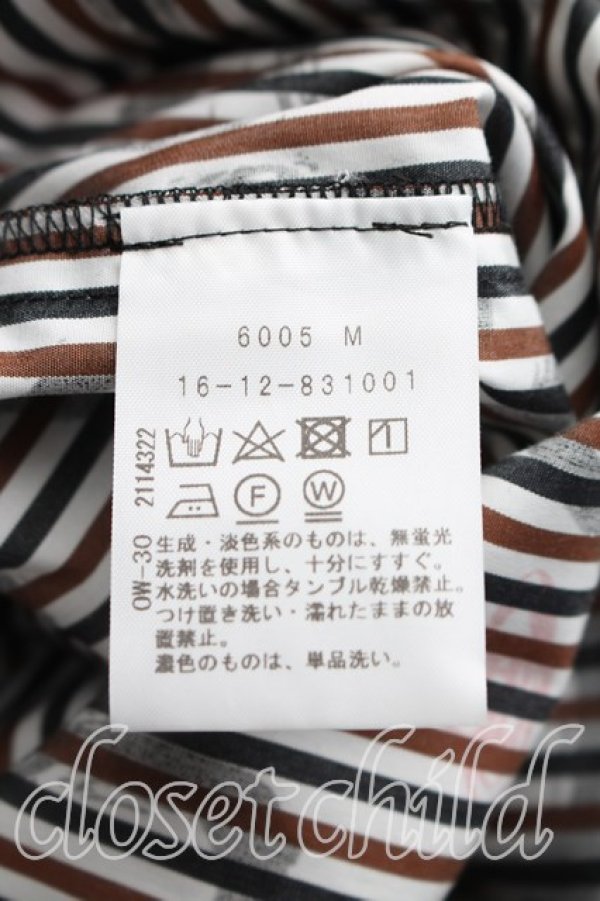 画像4: ヴィヴィアンウエストウッド 中古 / Wiggleプリントシャツ 00（ワンサイズ） 茶ｘ黒  H-26-06-07-016-bl-OD-ZH (4)