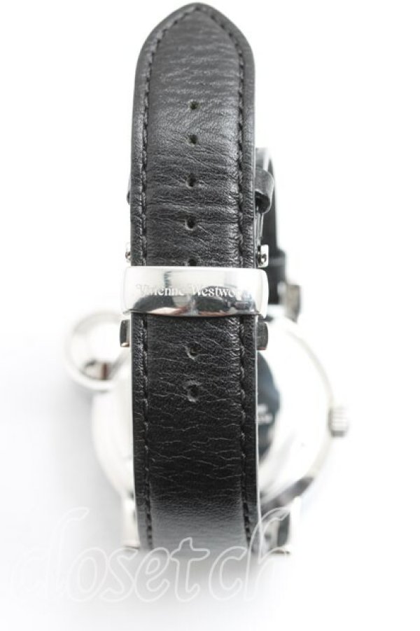 画像4: ヴィヴィアンウエストウッド MAN 中古 / CAGE IIウォッチ  黒  H-26-06-14-004-ac-OD-ZH (4)