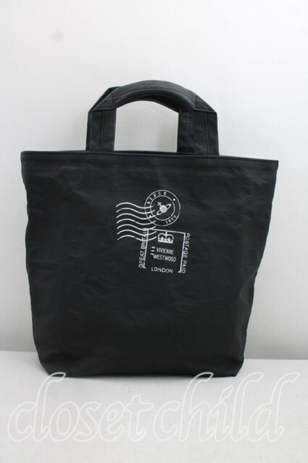 画像2: ヴィヴィアンウエストウッド MAN 中古 / スタンプメンズハンドバッグ  黒  H-26-06-14-007-ba-OD-ZH (2)