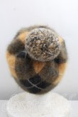 画像3: ヴィヴィアンウエストウッド 中古 / タータンチェックアンゴラベレー  黄色  H-26-06-14-011-ha-OD-ZH (3)
