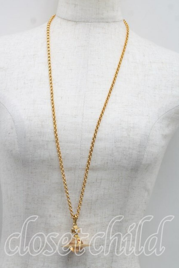 画像6: ヴィヴィアンウエストウッド 中古 / スモールオーブネックレス  ゴールド  H-26-06-14-012-nl-OD-ZH (6)