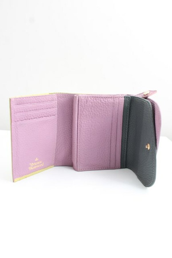 画像3: ヴィヴィアンウエストウッド 中古 / ダブルフラップ2ツ折財布  マルチ  H-26-06-14-016-wa-OD-ZH (3)