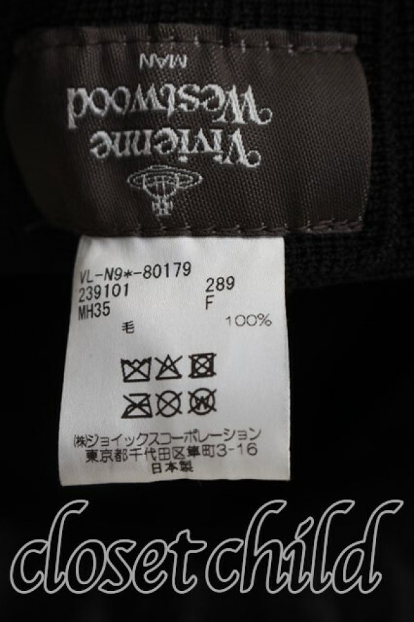 画像5: ヴィヴィアンウエストウッド MAN 中古 / PAINTED ORB MAN LONDONベレー  灰×黒  H-26-06-21-020-ha-OD-ZH (5)
