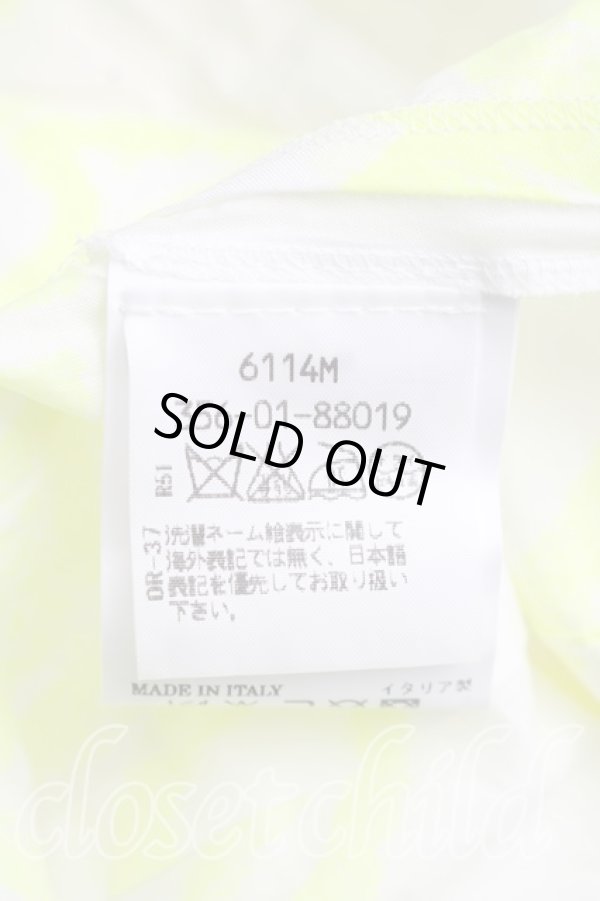 画像4: ヴィヴィアンウエストウッド 中古 / シグニチャーptシャツ II(9号相当） 白ｘ蛍光黄緑  H-26-06-21-027-bl-OD-ZH (4)