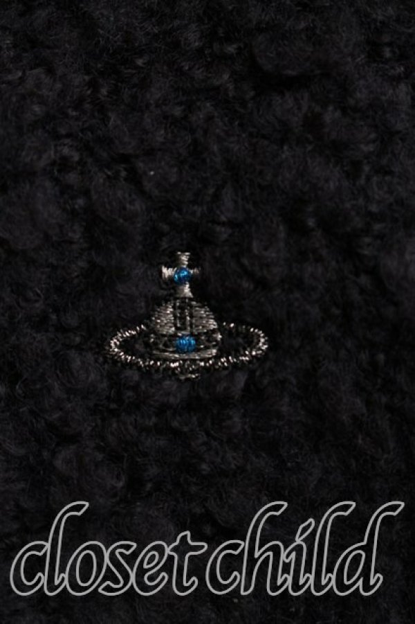 画像5: ヴィヴィアンウエストウッド MAN 中古 / 単色オーブ刺繍起毛ニット 44 紺  H-26-06-21-003-to-OD-ZH (5)