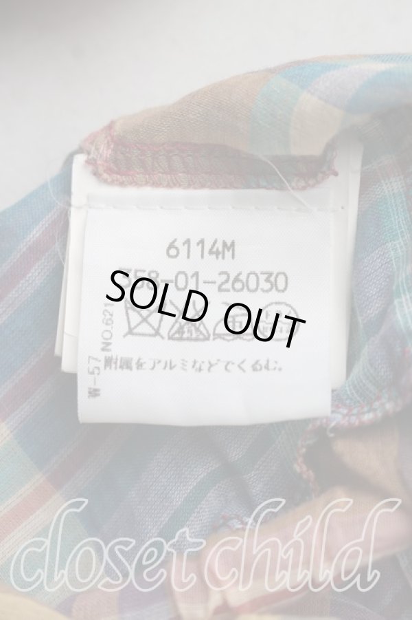 画像4: ANGLOMANIA 中古 / タータンチェッククリノリンスカート 38（9号相当） マルチ  H-26-06-21-004-sk-OD-ZH (4)