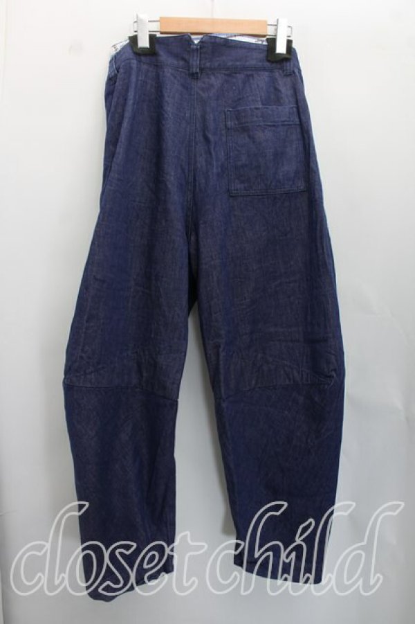 画像2: ヴィヴィアンウエストウッド MAN 中古 / LINE UPプリントカンガルーパンツ 44 紺  H-26-06-21-007-pa-OD-ZH (2)