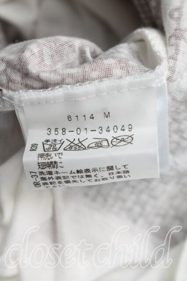 画像4: ANGLOMANIA 中古 / 総柄変形カットソー L 白  H-26-06-28-027-to-OD-ZH (4)
