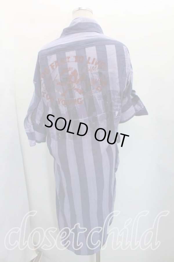 画像2: ヴィヴィアンウエストウッド 中古 / T.F.T.Lガーゼシャツ UK12（11号相当） 紫  H-26-06-28-018-bl-OD-ZH (2)