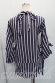 画像2: ANGLOMANIA 中古 / ストライプカバーオールシャツ 40（7号相当） 紺ｘピンク  H-26-06-28-019-bl-OD-ZH (2)