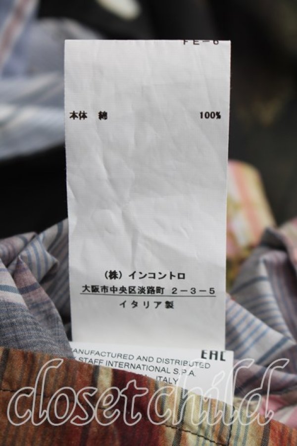 画像5: ヴィヴィアンウエストウッド 中古 / パッチワークシャツ 40（L相当） 青ｘ緑  H-26-07-05-022-bl-OD-ZH (5)