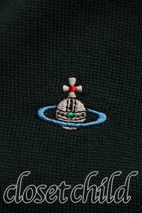 画像5: ヴィヴィアンウエストウッド 中古 / カラーオーブ刺繍半袖ニット XL 緑  H-26-07-05-028-to-OD-ZH (5)