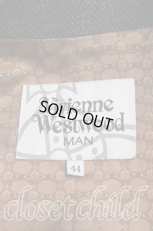 画像3: ヴィヴィアンウエストウッド MAN 中古 / ツイードウエストコート 44（メンズS相当） 黒  H-26-07-05-029-to-OD-ZH (3)